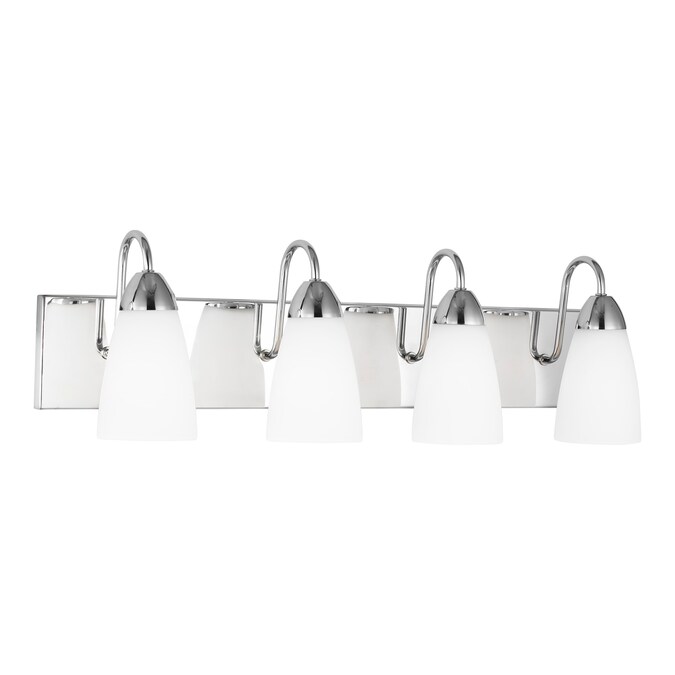 Generation Lighting Seville 28.375-in 4-Light Polished Chrome LED Traditional Vanity Light