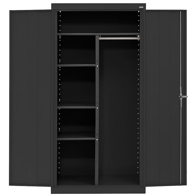 Sandusky Classic 36-in W x 72-in H x 24-in D Freestanding Steel Garage Cabinet in Black