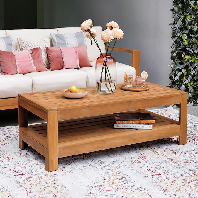 Cambridge Casual Logan Rectangle Outdoor Coffee Table 23.5-in W x 48-in L