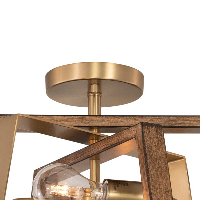 Cascadia Dunning 2-Light Satin Brass Semi mount light - Image 3