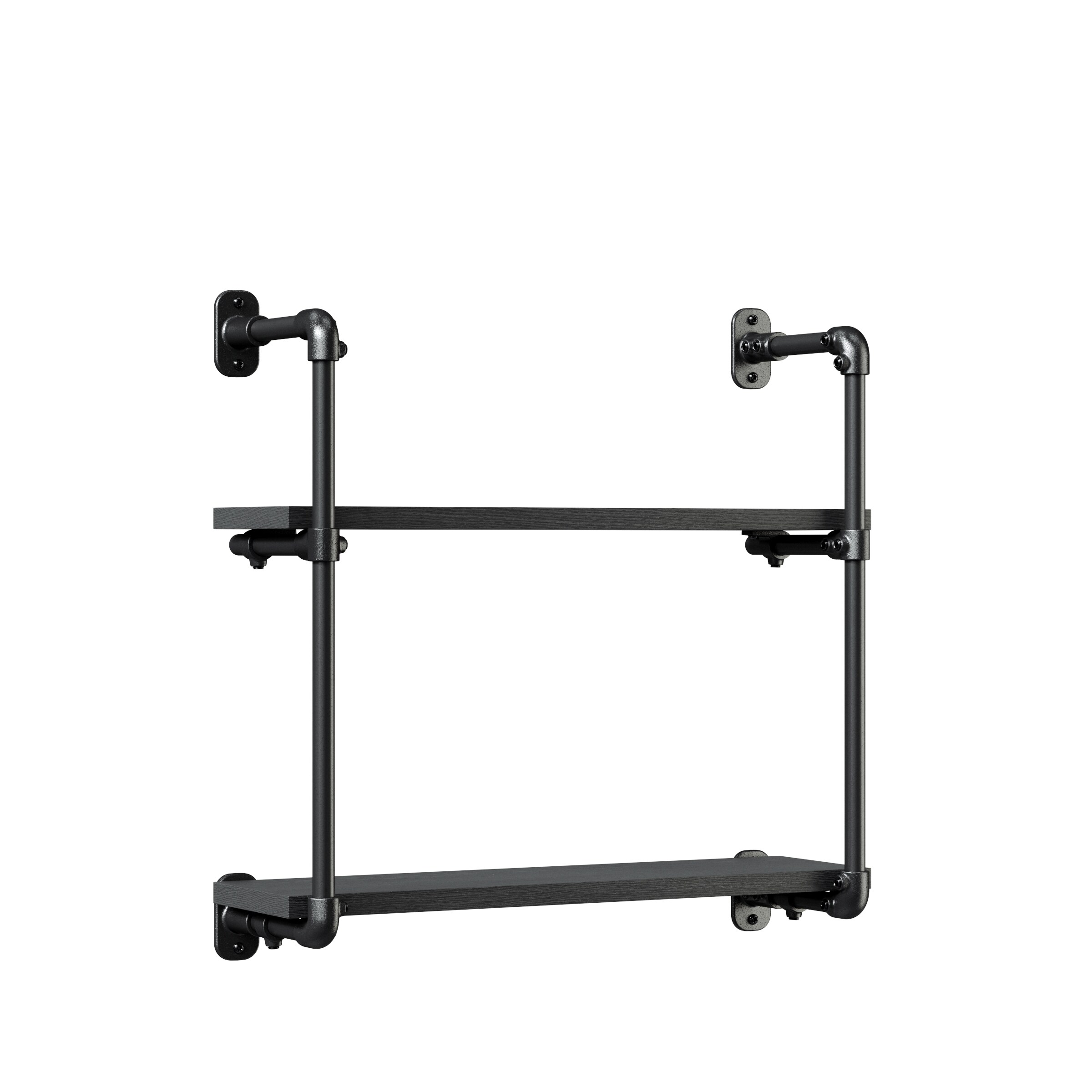 Matte Black Small Industrial Shelf Kit
