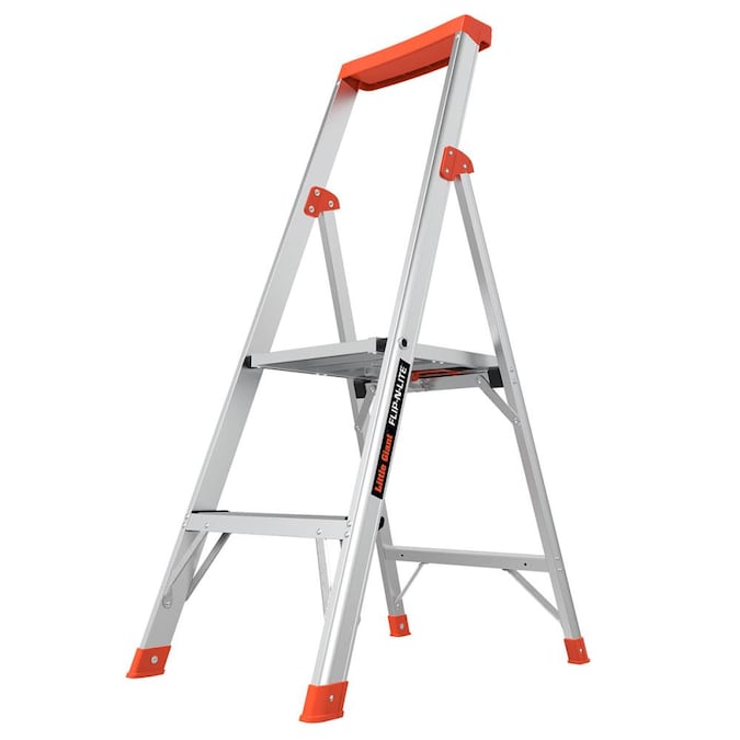 Little Giant Ladders Flip-N-Lite M4 4-ft Aluminum Type 1a- 300-lb Load Capacity Platform Step Ladder