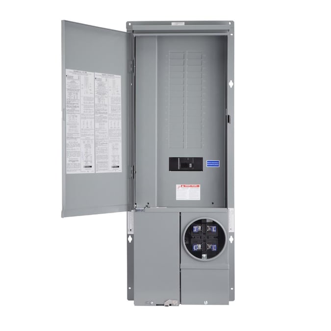 Square D 200-Amp 30-Spaces 42-Circuit Outdoor Main Breaker Meter Combo Plug-on Neutral Load Center