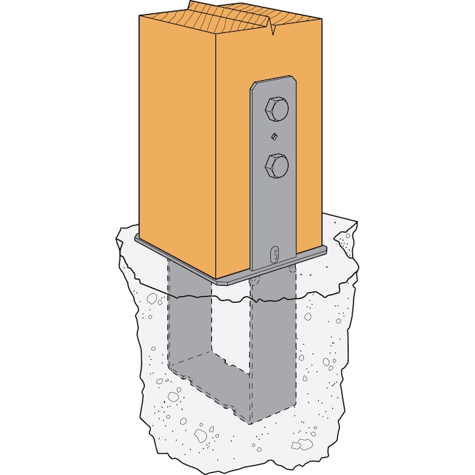 Simpson Strong-Tie CB 8-in x 8-in Painted Wood To Concrete (Cast In Place) Column Base - Image 2