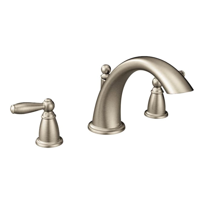 Moen Brantford Brushed Nickel 2-handle Deck-mount Roman Mid-arc Bathtub Faucet