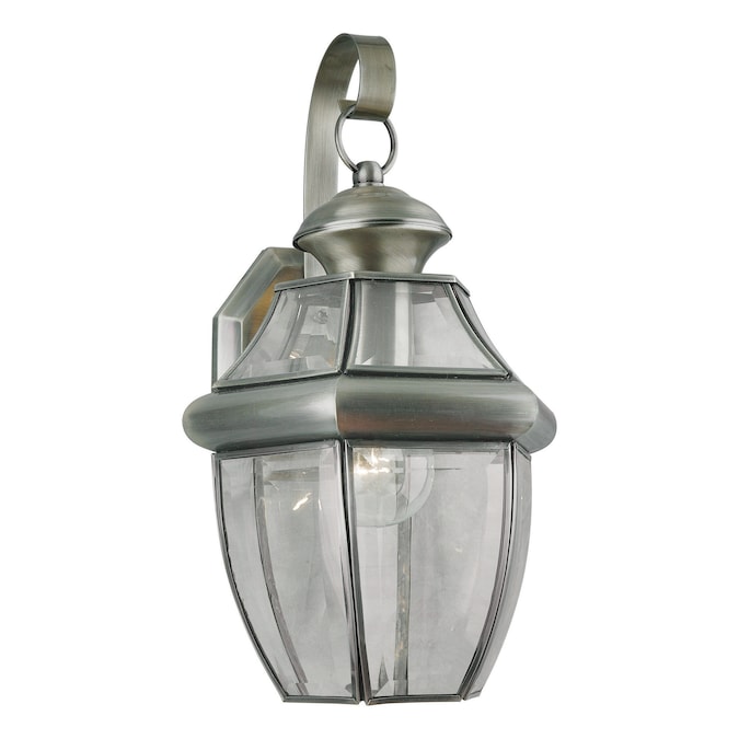 Forte Lighting Cambridge 1-Light 14-in H Antique Nickel Outdoor Wall Light