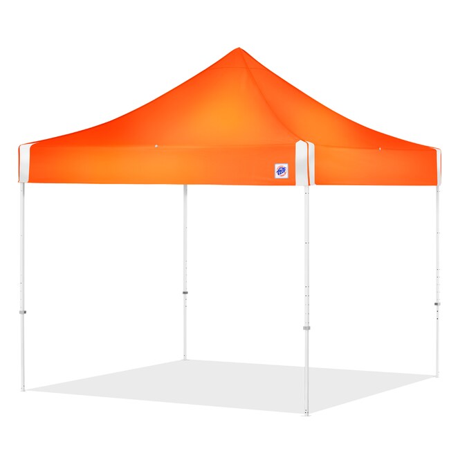 E-Z UP 10-ft x 10-ft Square Bright Orange Pop-up Canopy
