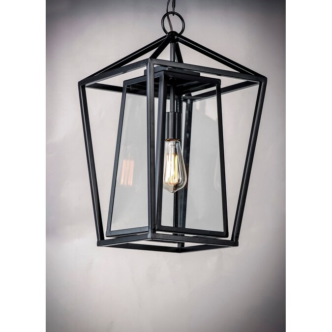 Maxim Lighting Artisan Black Transitional Clear Glass Geometric Medium Outdoor Hanging Pendant Light - Image 12