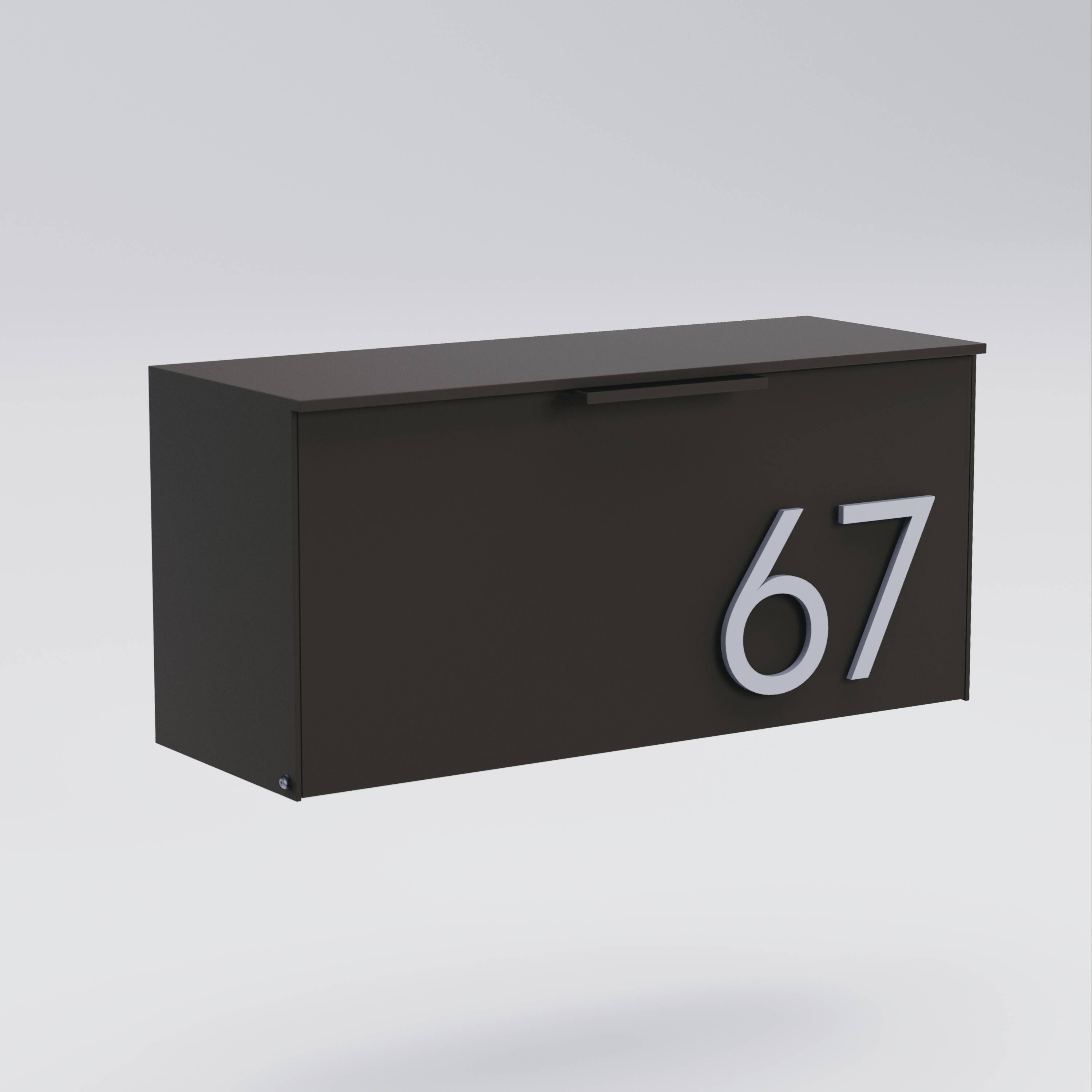Wall-Mounted Mailboxes Metal Standard Mailbox Brown