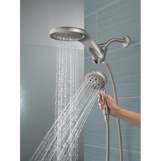 Delta HydroRain H2Okinetic Lumicoat Stainless 7.875-in Round Dual/Combo Rain Shower Head 2.5-GPM (9.5-LPM) - Image 2