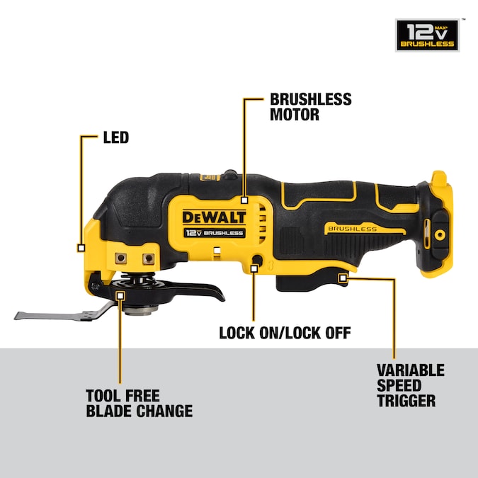 DEWALT XTREME 12-volt Max Cordless Brushless Variable 4-Piece Oscillating Multi-Tool Kit - Image 3