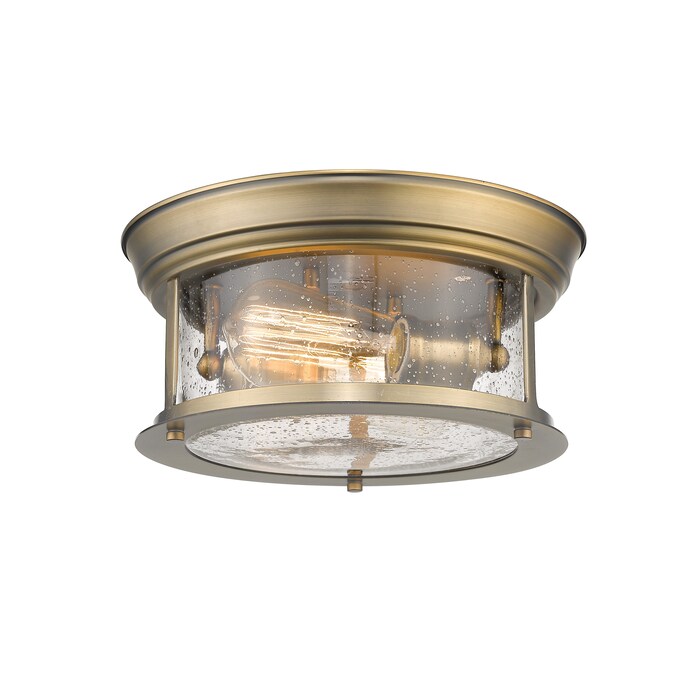 Z-Lite Sonna 1-Light Antique Brass Flush Mount Light