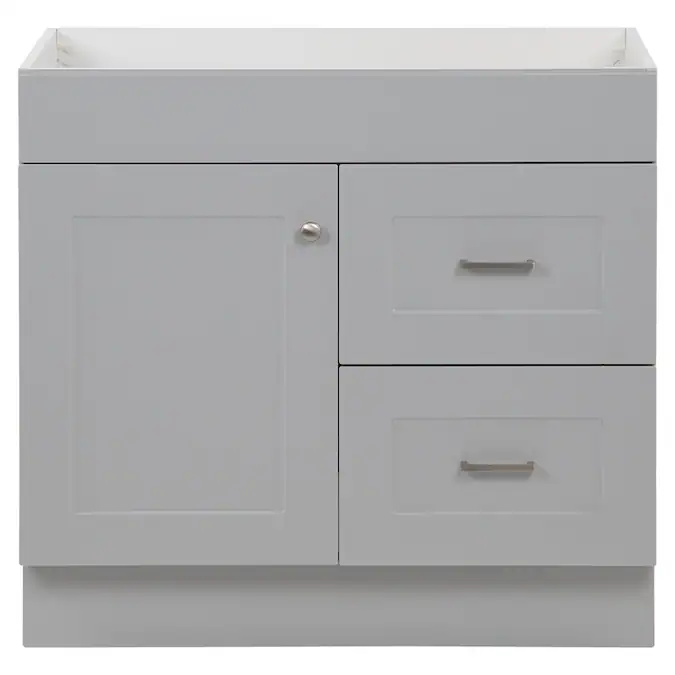 Project Source 36-in Gray Bathroom Vanity Base Cabinet without Top