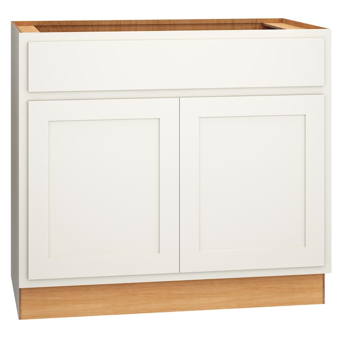 Diamond Express Jamestown 36-in White Partial Overlay Bathroom Vanity Base Cabinet without Top