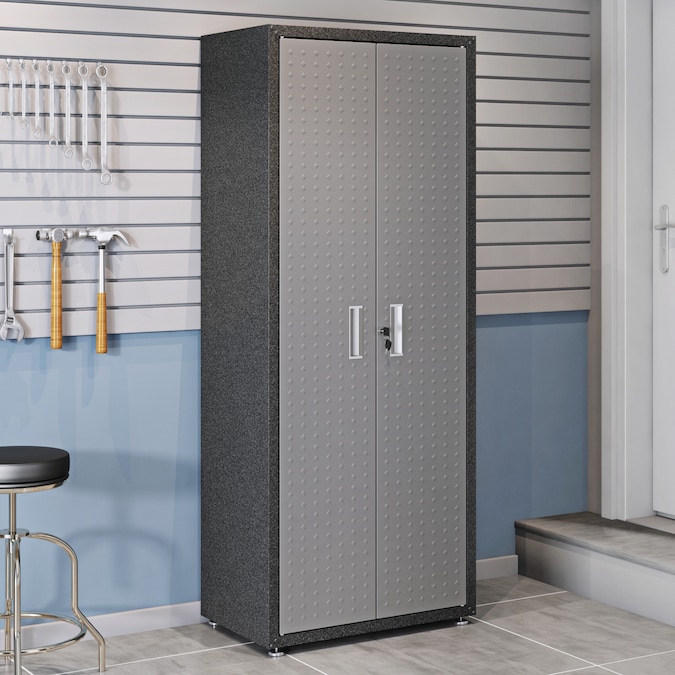 Manhattan Comfort Fortress 30.3-in W x 74.8-in H x 18.2-in D Freestanding Steel Garage Cabinet in Gray - Image 2