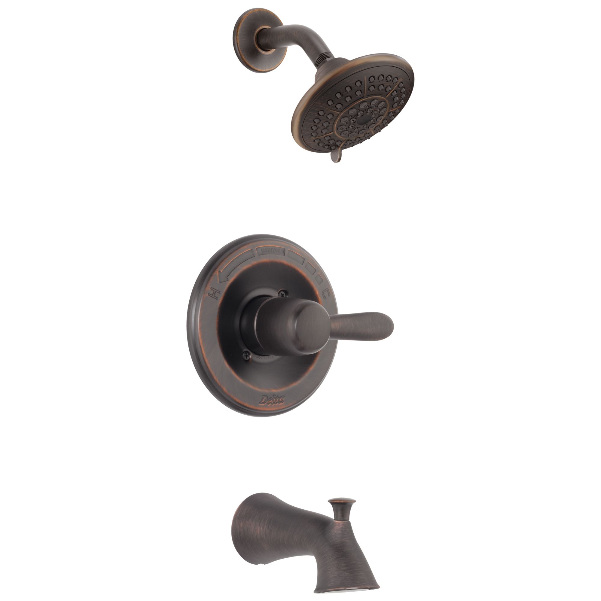 Lahara Venetian Bronze 1-handle Multi-function 3.375-Inches Round Bathtub and shower Faucet