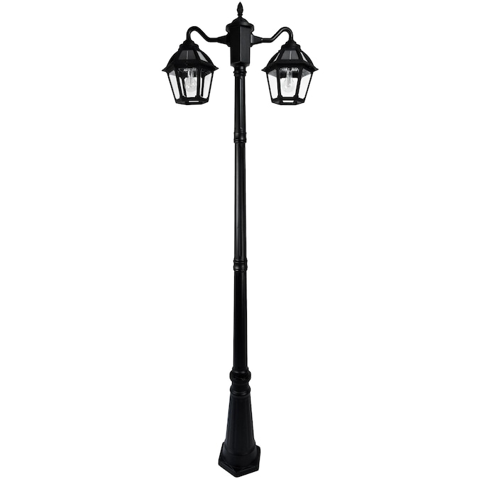 Gama Sonic Polaris 91.88-in H Black Solar LED Post Light