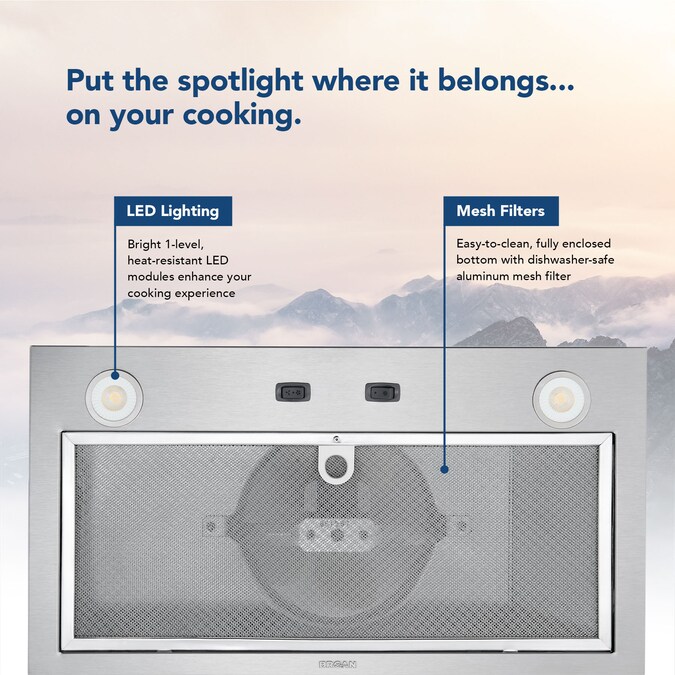 Broan 21-in 300-CFM Convertible Stainless Under Cabinet Range Hoods Insert - Image 4