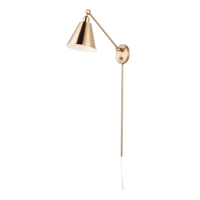 Maxim Lighting Library 8-in W 1-Light Gloss Brass Transitional Incandescent Wall Sconce - Image 2