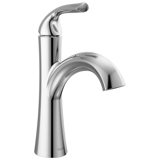 Delta Eldren Chrome Single Hole 1-Handle WaterSense Bathroom Sink Faucet with Drain and Deck Plate