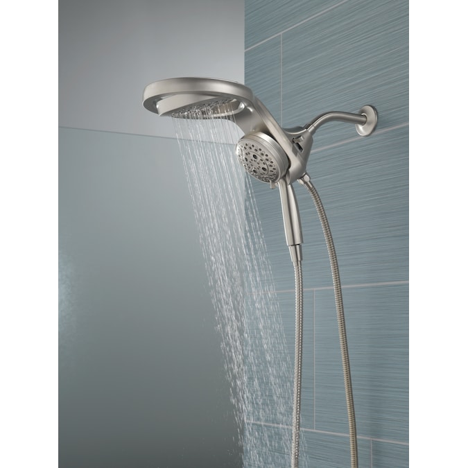 Delta HydroRain H2Okinetic Lumicoat Stainless 7.875-in Round Dual/Combo Rain Shower Head 2.5-GPM (9.5-LPM) - Image 12
