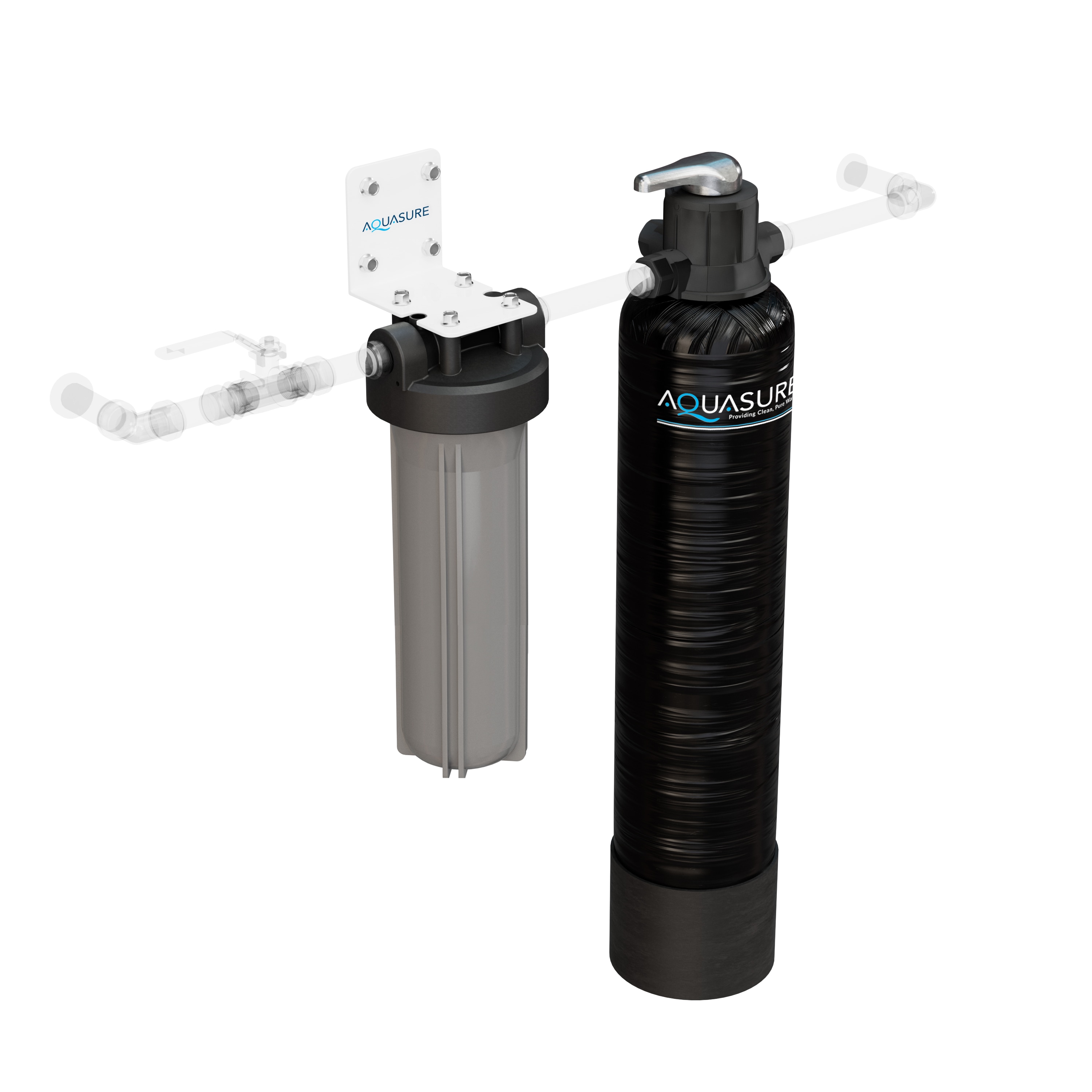 Fortitude Lite Series Triple-stage 10-GPM Scale control media Hard water Whole House Water Filtration System