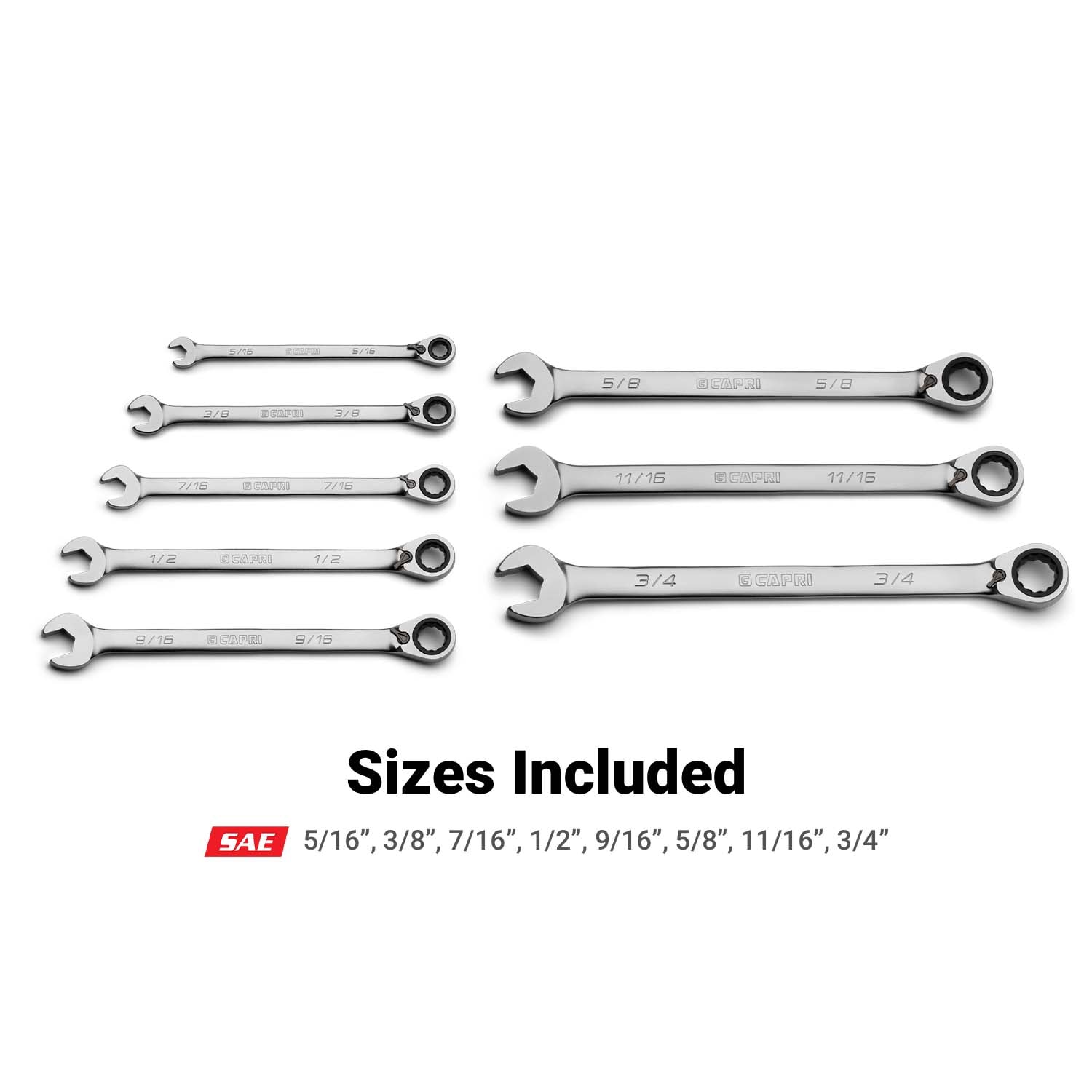 8 -Piece Set Standard (SAE) Ratchet Wrench - Image 9