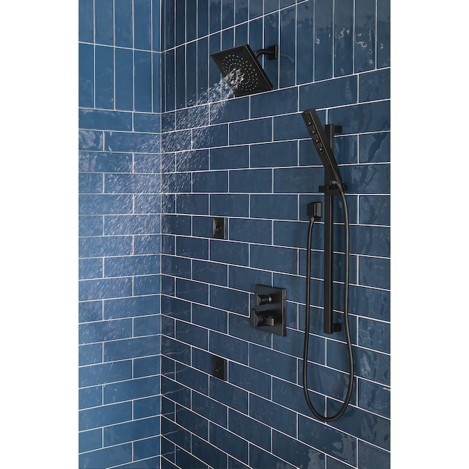 Delta Universal Showering Components Matte Black 3.5-in Rectangle Handheld Shower Head 1.75-GPM (6.6-LPM) - Image 13