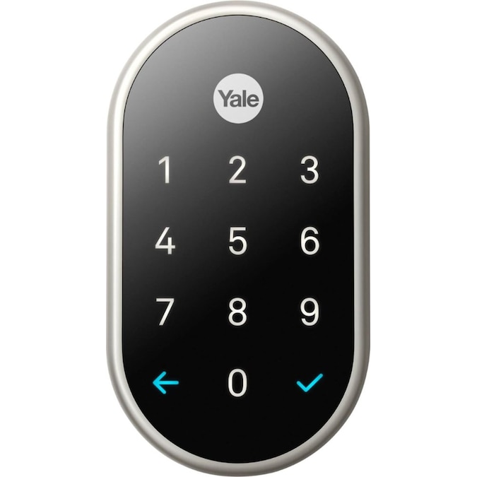 Google Nest x Yale Lock Satin Nickel Smart Lock Electronic Deadbolt with Wifi Bluetooth Keypad
