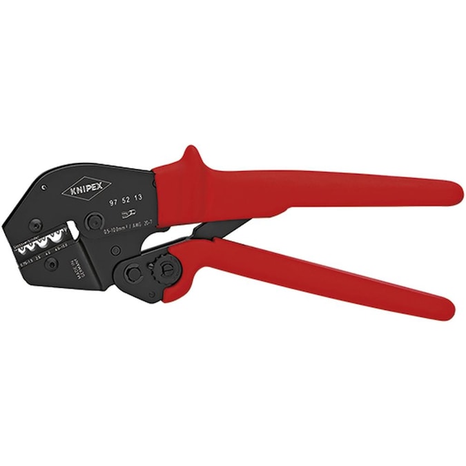 KNIPEX Red Crimping Pliers 10-in Chrome Vanadium Steel Comfort Grip Electrical Crimping Pliers