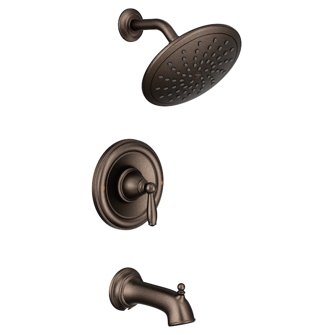 Moen Brantford Oil Rubbed Bronze 1-handle Single Function Round Bathtub and Shower Faucet