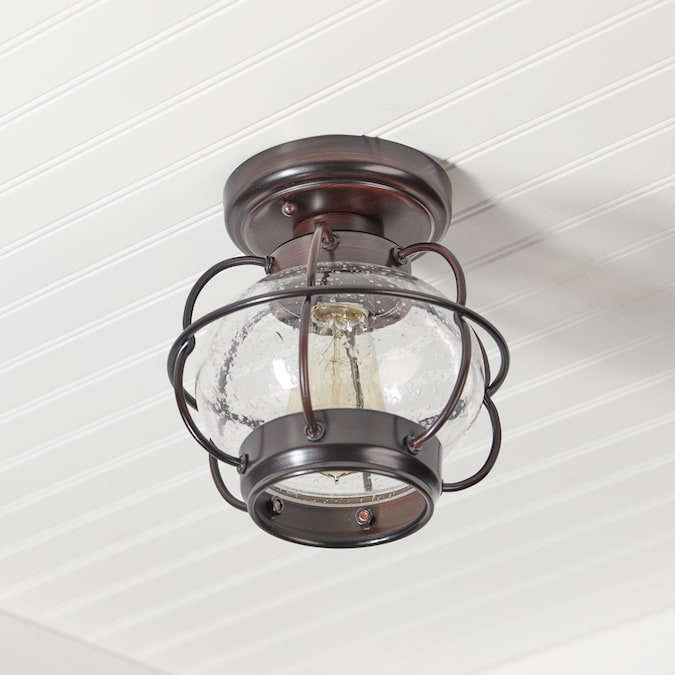 Maxim Lighting Outdoor Flush Mount 1-Light 8-in Oil-Rubbed Bronze Indoor/Outdoor Flush Mount Light - Image 5