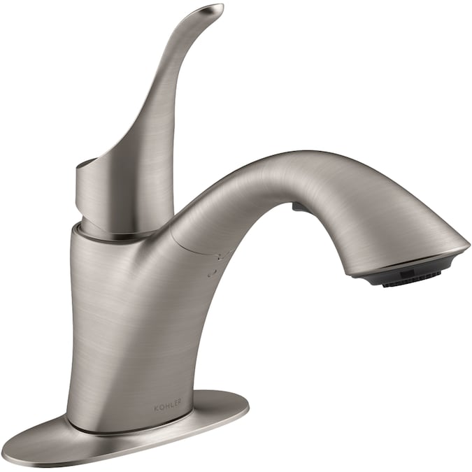 ER Simplice Vibrant Stainless 1-handle Deck-mount Utility Faucet with Pulldown Sprayer