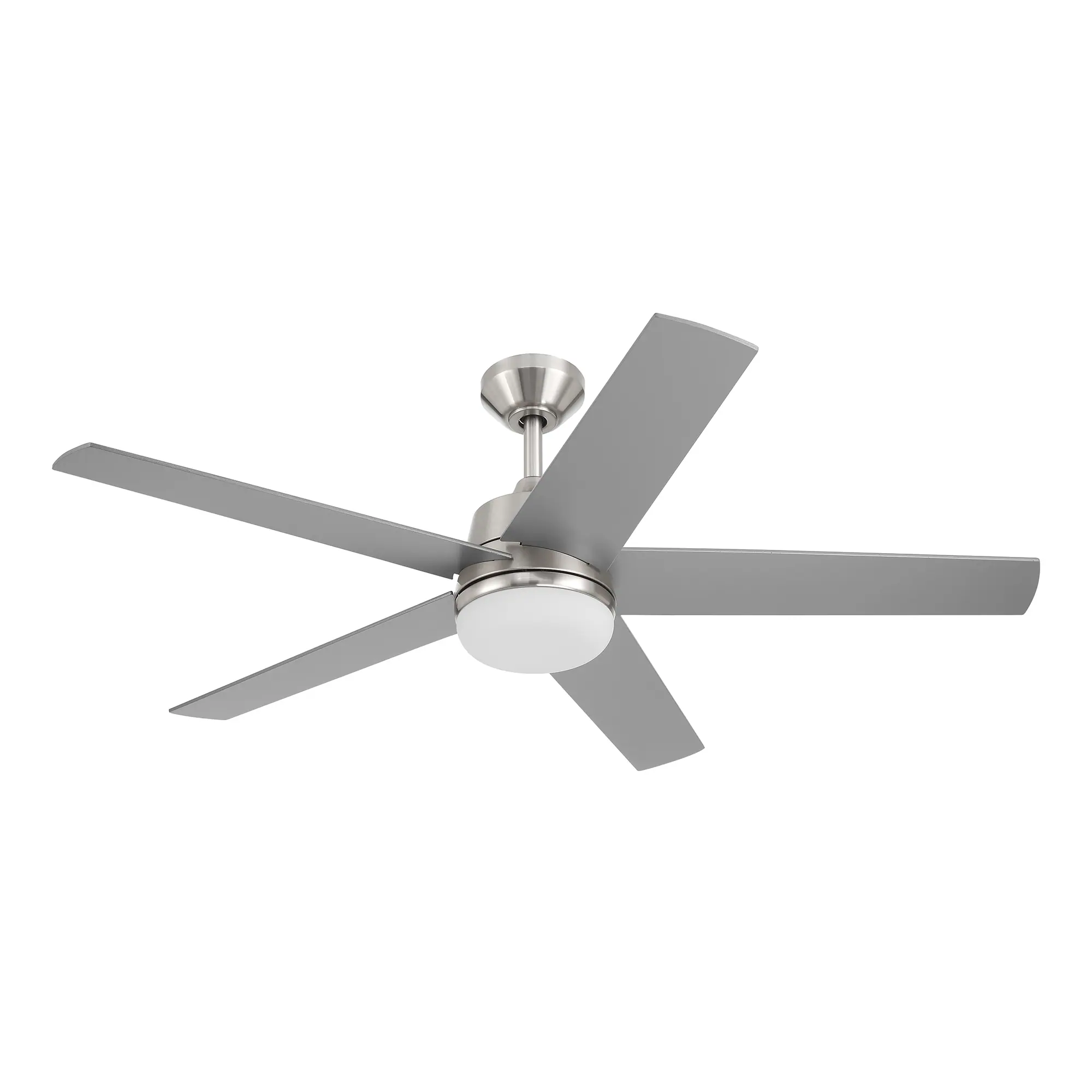 Astrea 52-in Color-Changing Integrated LED Outdoor Flush Mount Smart Brushed Nickel with Silver Blades Ceiling Fan With Light - Remote Included ( 5 -Blade ) - Image 4
