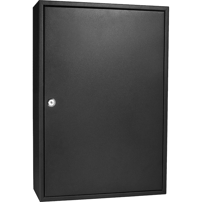 Barska Steel Wall-Mount Key Safe with Adjustable Shelves, 200 Key Capacity, Black