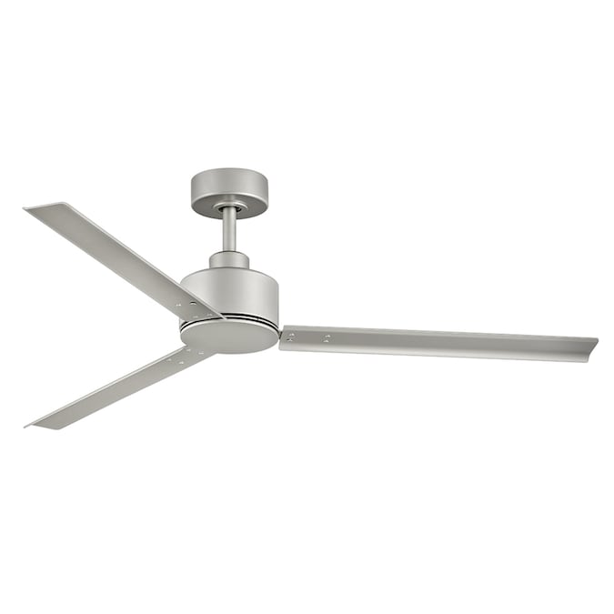 Hinkley Indy 56-in Brushed Nickel Indoor/Outdoor Smart Ceiling Fan and Remote (3-Blade)