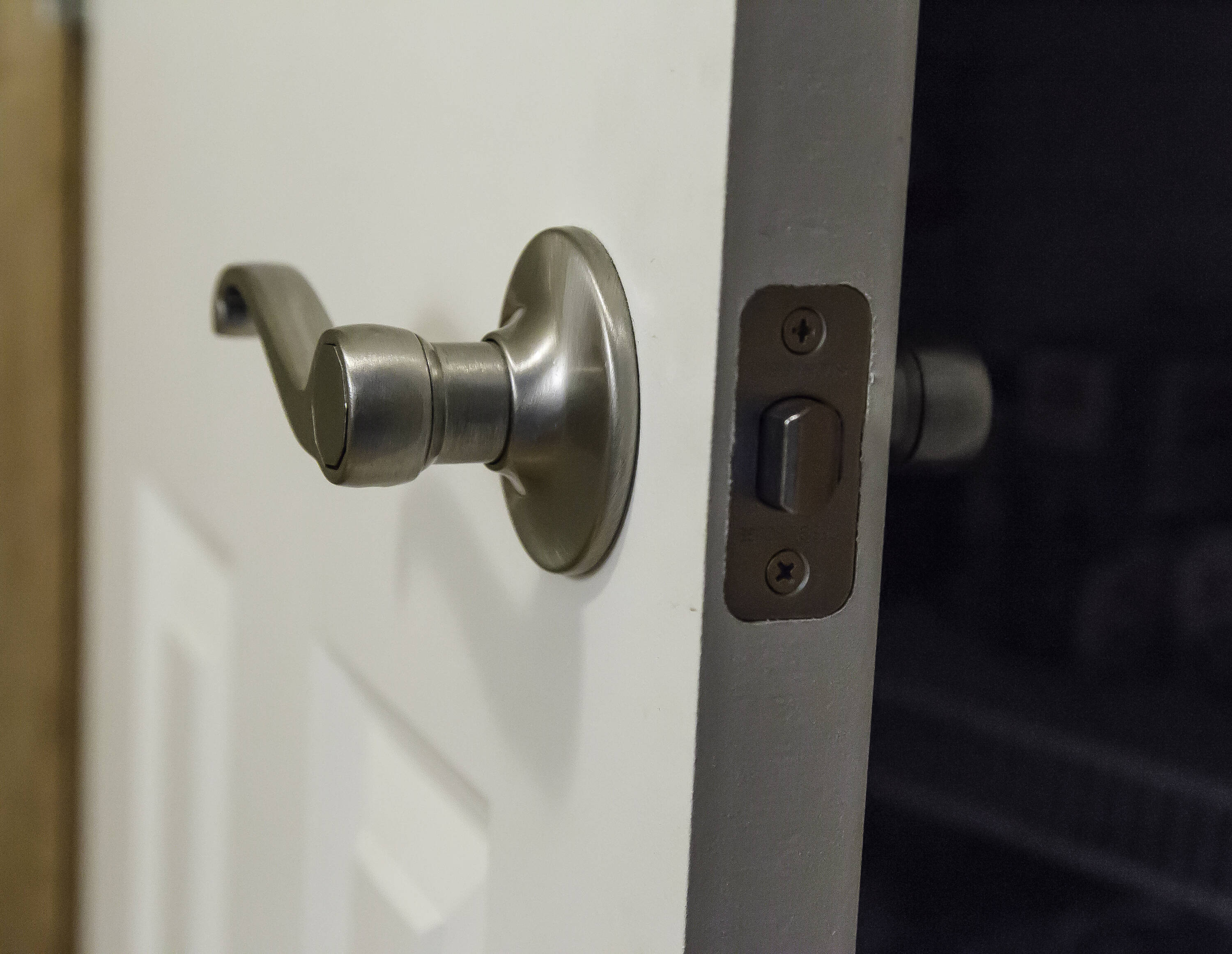 Scroll Scroll Satin Nickel Universal Interior Hall/Closet Passage Door Handle 8 -Pack - Image 2