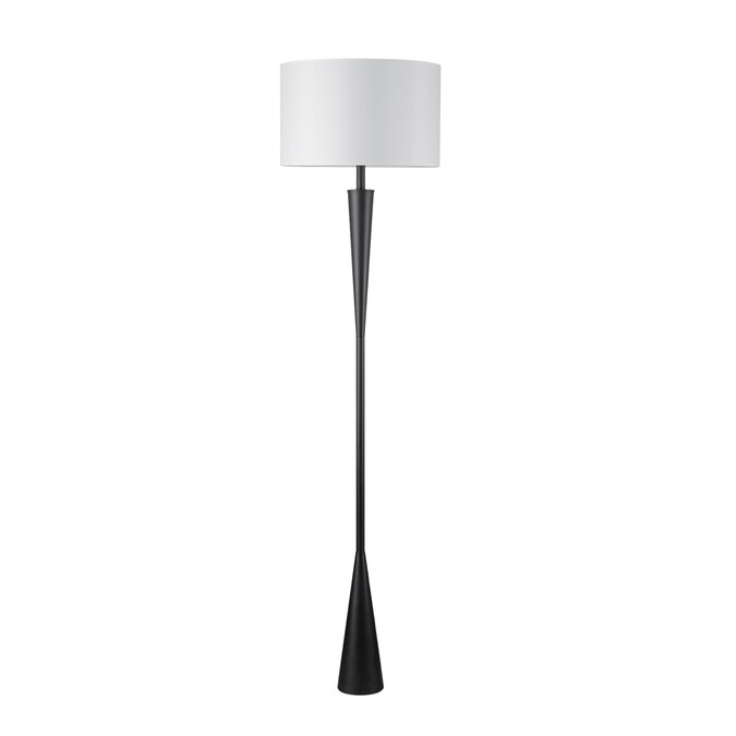 Globe Electric 70.6-in Matte Black Shaded Floor Lamp - Image 2