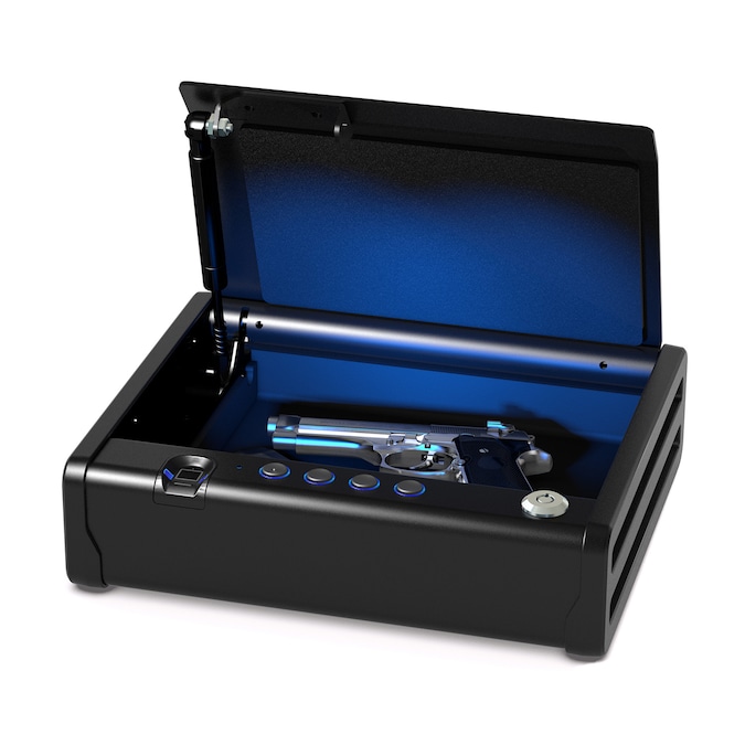 SentrySafe Quick Access Biometric Pistol Safe 1-Gun Biometric Gun Safe with Interior Lighting