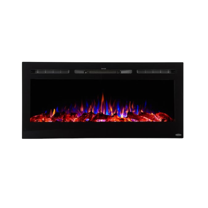Touchstone 45-in W Black Fan-forced Wall-mount Electric Fireplace with Remote Control Included