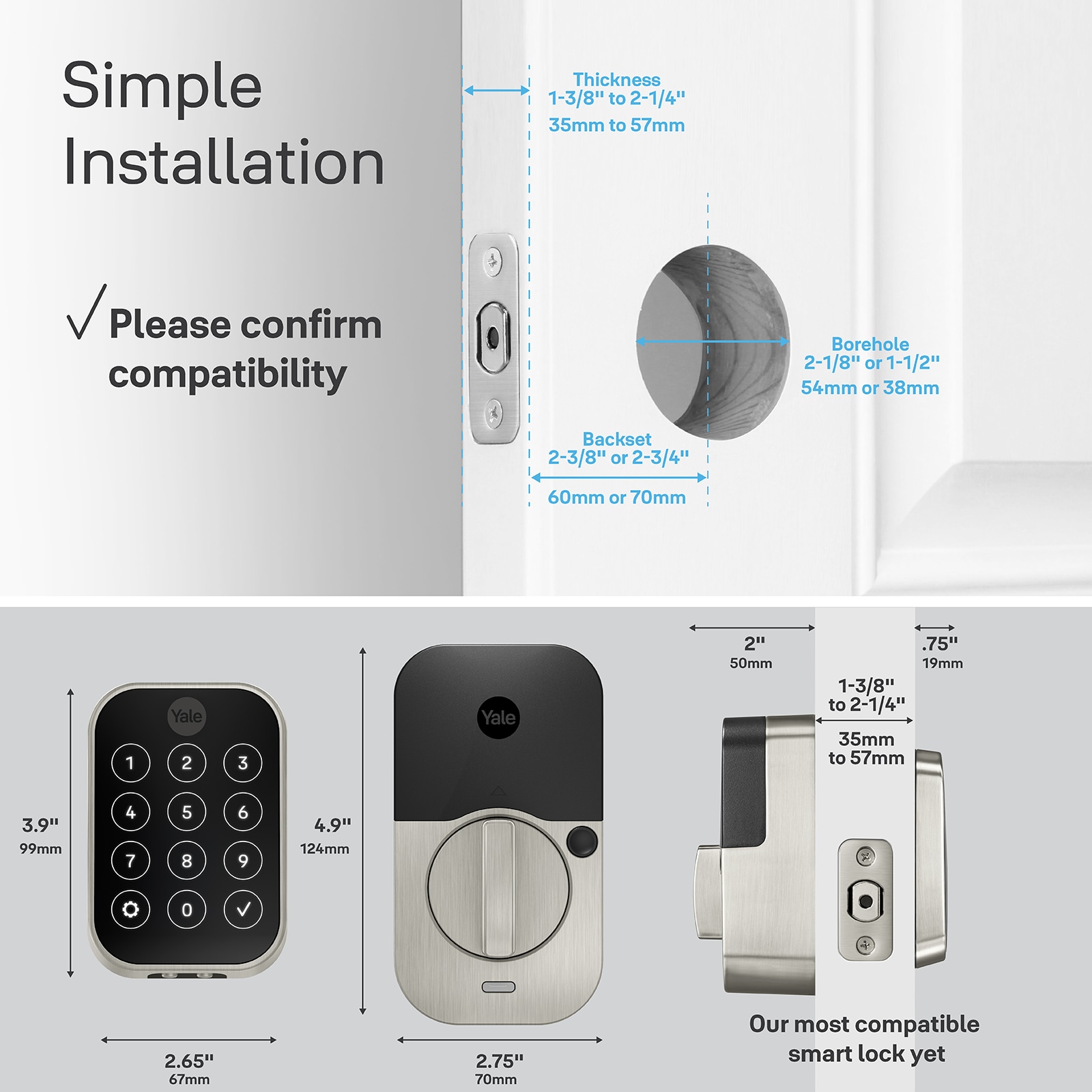 Assure Lock 2 Black Suede Smart Lock Electronic Deadbolt Bluetooth Fingerprint Touchscreen Keypad - Image 7