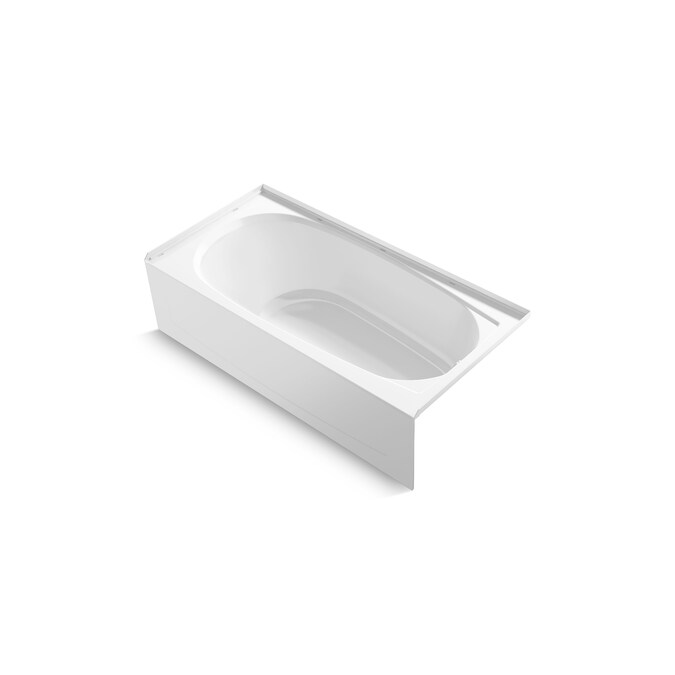 Sterling Performa2 29.13-in x 60.25-in White Fiberglass/Plastic Composite Alcove Soaking Bathtub (Right Drain)