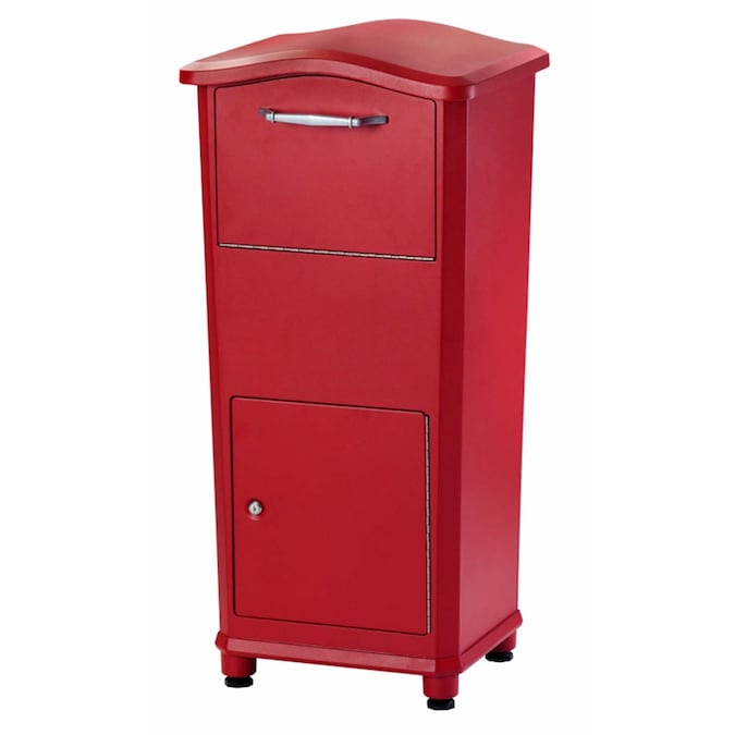 Architectural Mailboxes Ground Mount Red Metal Extra Large Lockable Mailbox