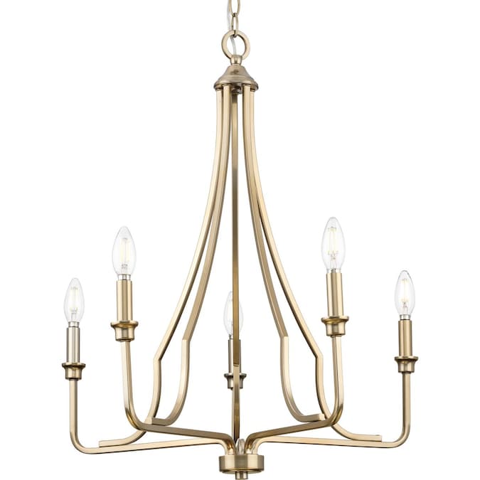 Progress Lighting Myerly 5-Light Bronze Modern/Contemporary Dry rated Chandelier