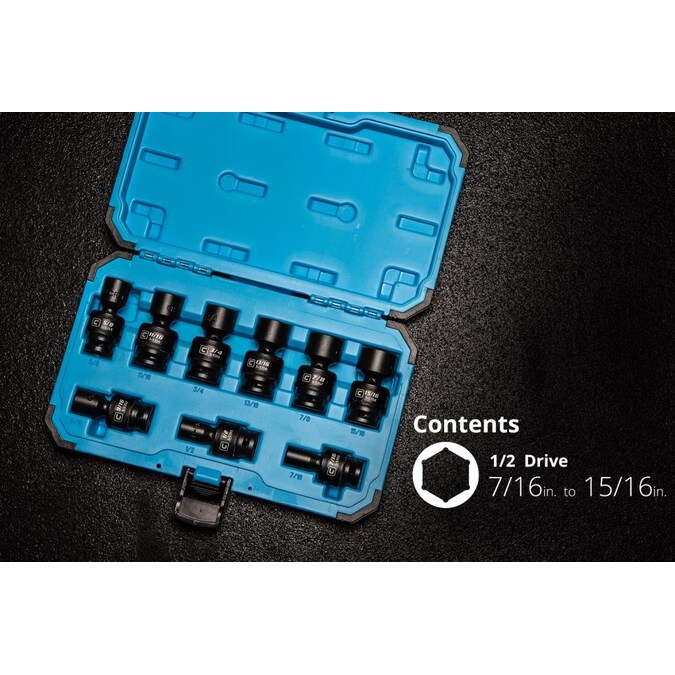 Capri Tools Standard (SAE) 1/2-in Drive Set 6-point Impact Socket Set - Image 2