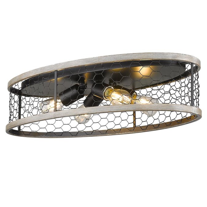 Golden Lighting Bailey 4-Light Matte Black Flush Mount Light