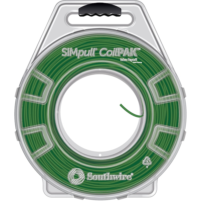 Southwire SIMpull CoilPAK 2000-ft 12-AWG Green Solid Copper Thhn Wire (By-the-roll)
