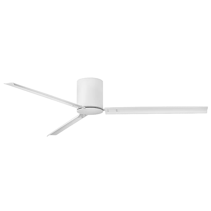 Hinkley Indy Flush 72-in Matte White Indoor/Outdoor Flush Mount Smart Ceiling Fan and Remote (3-Blade)