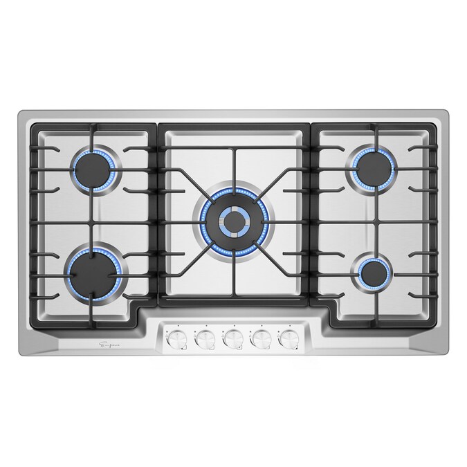 Empava 36-in 5 Burners Stainless Steel Gas Cooktop
