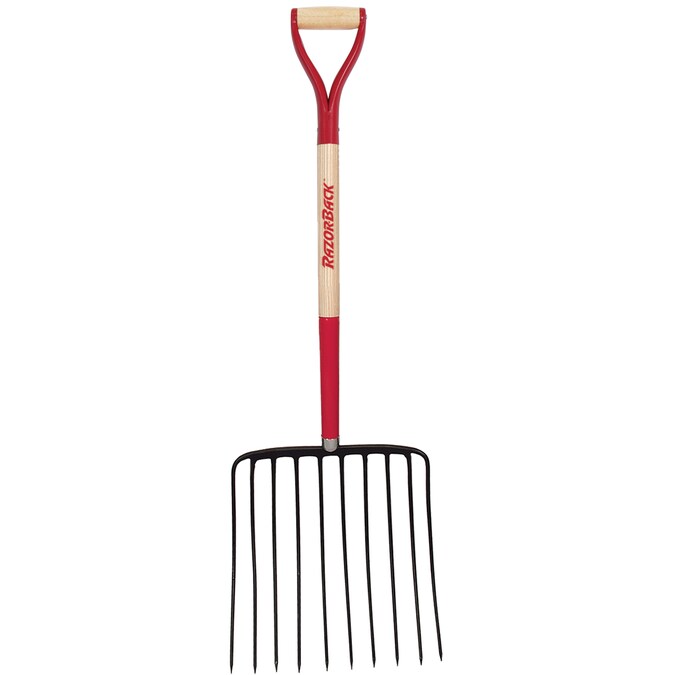 Razor-Back 30-in L Wood-Handle Steel Mulch Fork